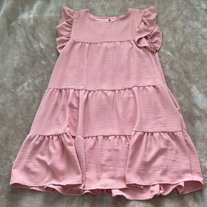 Altar’d State Pink Short Sleeve Babydoll Dress
